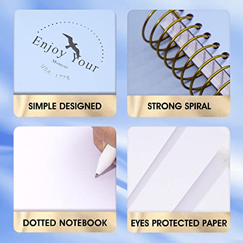 FLYING-EAGLE-Spiral-Dot-Grid-Notebook-Journal-85-x-11-Large-Dotted-Paper-Notebook-210-Pages-Hardcover-Spiral-Notebook-for-Men-Women-Blue