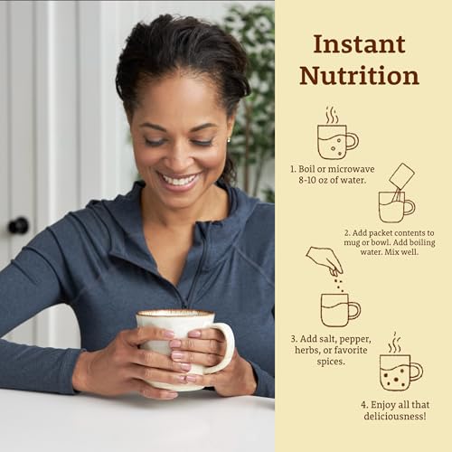 Image of Dr. Kellyann Homestyle Mushroom Bone Broth Packets (7 Servings) - 16g Protein, Grass-Fed Hydrolyzed Collagen, Keto & Paleo-Friendly