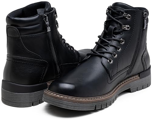 Image of Jousen Mens Boots Fashion Casual Boot Hiking Zipper Chukka Boots for Men