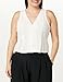 The Drop Women's Paloma Lace Trimmed Sleeveless Top, Whisper White, XS