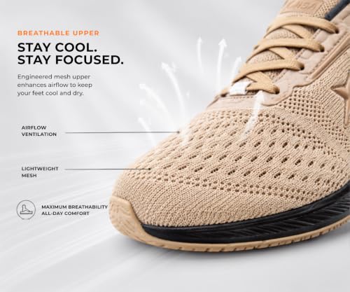 Image of Kraasa Men's Running Shoes | Breathable Knit Upper | Lightweight Phylon Sole | Cushioned EVA Insole | Comfortable Sports & Casual Sneakers for Gym, Walking & Daily Use
