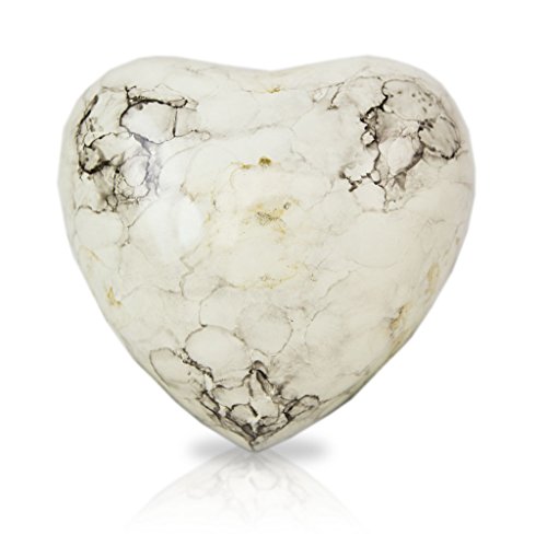 OneWorld Memorials Marble Style Bronze Keepsake Urns - Extra Small - Holds Up to 3 Cubic Inches of Ashes - White Cremation Urn for Ashes - Engraving Sold Separately