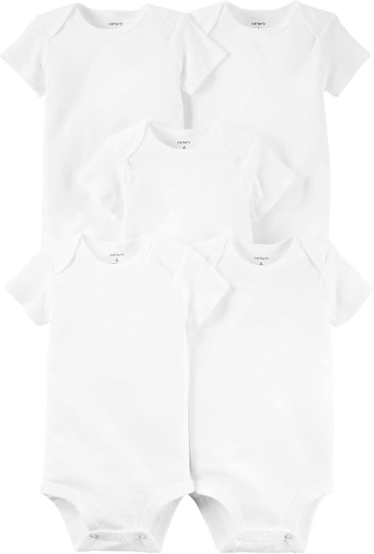 Carter's Baby Boys and Baby Girls 5-Pack Cotton Bodysuits