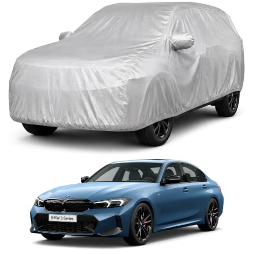 Image of Autofact Car Body Cover Compatible with BMW 3 Series | Custom Fit Car Cover | 100% Water-Resistant| Triple-Stitched Lightweight Fabric | Dustproof | Indoor & Outdoor Use | Elastic Bottom