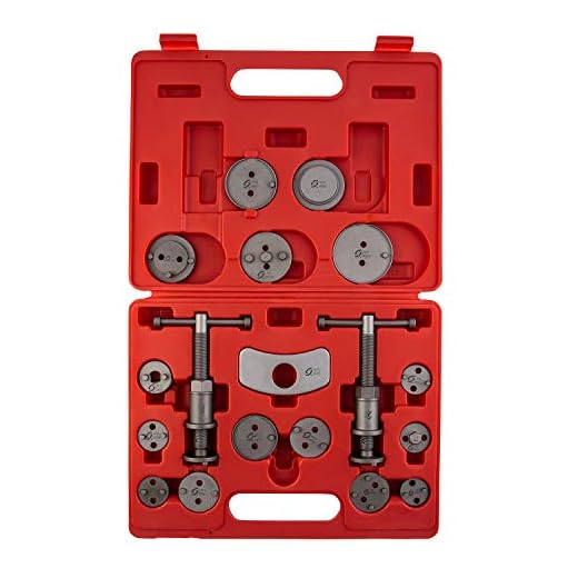 Sunex Tools 3930 Master Disc Brake Caliper Tool Set And Wind Back Kit, Compressor, Spreader Tool Set For Brake Pad Replacement With Magnetic Thrust Bolts, 18-Pieces