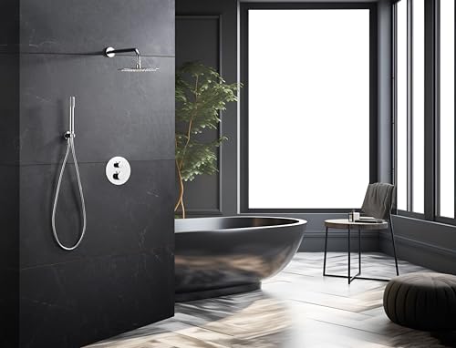 Mice - Conjunto de ducha, Kit termostatico Ducha Empotrado pared