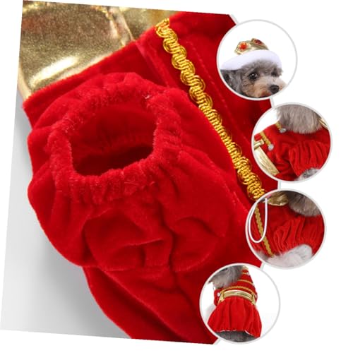 Disfraz navideño rojo para perros talla L miniatura 4
