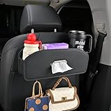 Edotim Backseat Seat Car Organizer, Multifunctional Adjustable Car Organizers and Storage, Universal Car Seat Organizer, Car Tissue Organizer with Cup Holder, Black