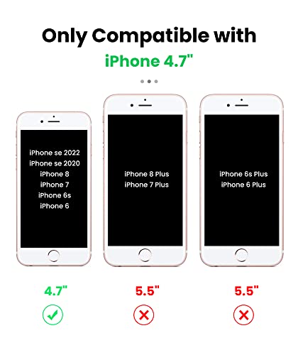 Soios For Iphone Se 2022 Phone Case: Iphone Se 2020 / 2Nd / 3Rd / 8/7 / 6S / 6 Case With Kickstand - Heavy Duty Military Grade Drop Protection Phone Cover - Rugged Protective Shockproof Bumper Black #TOP1