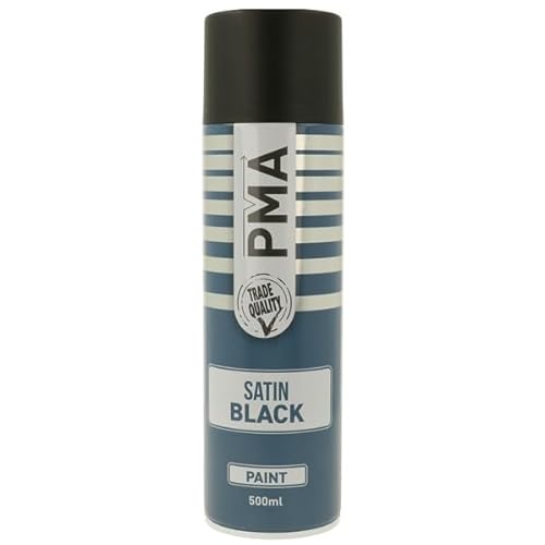 PMA SATIN BLACK FAST-DRYING SPRAY PAINT 500ML
