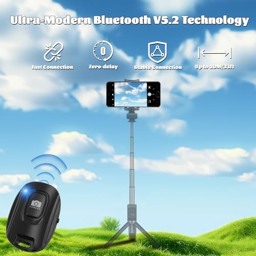 MAIRAN 2 Pack Rechargable Wireless Camera Remote Shutter for iPhone and Android Smartphones, Bluetooth Phone Remote Control,Selfie Button for Photos and Videos Charging Cable and Wrist Strap Included - Thumbnail 3