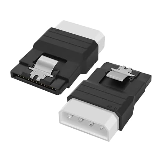 XMSJSIY IDE to SATA Adapter IDE 4Pin to SATA 15Pin Power Adapter Male to Female Power Converter for Hard Drives Solid State Drives HDD SSD CD DVD Drive - 2PCS