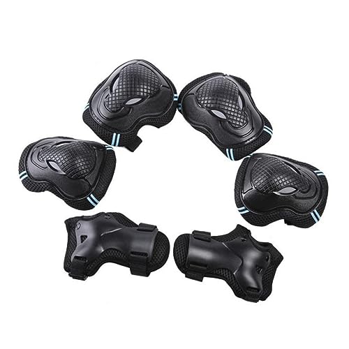 Yardwe Knee Scooter Protective Gear Wrist Knee Braces Kit Skating Elbow Pads Durable Construction Ideal for Outdoor Sports Activities