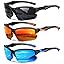 3pack-all Black Frame+red Mirror+lce Blue Mirror