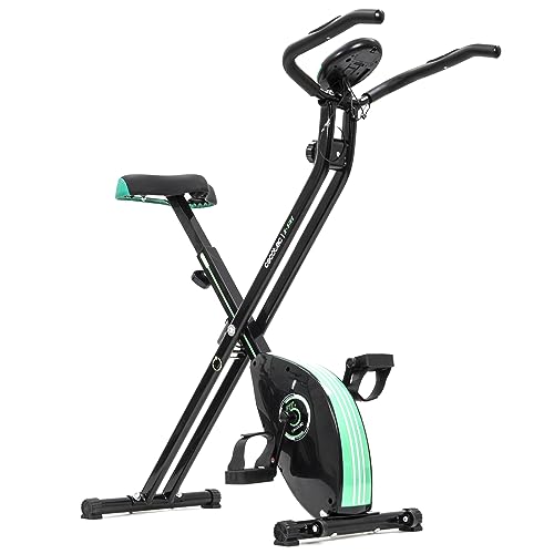 Cecotec Vélo Statique Pliable Magnétique X-Bike Pro. Pulsomètre, Écran LCD, Résistance Variable (8 niveaux), Pédales avec une...