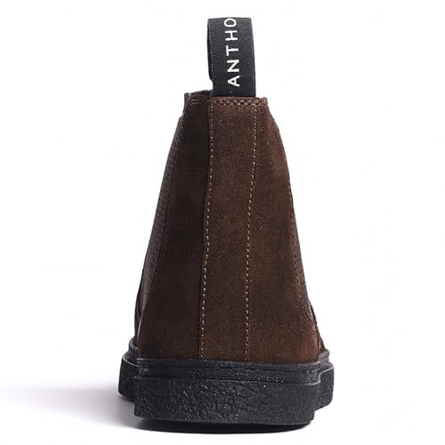 Anthony Veer Hills Classic Chelsea Leather Sneakers for Men | Made with Premium Calfskin Suede | Durable Rubber Outsole & Cushioned Leather Footbed | Slip-Resistant3