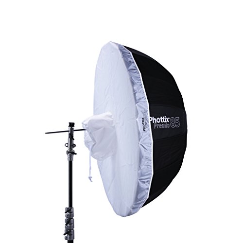 Phottix PH85375 Difusor Premio, para Paraguas Reflectante de 85 cm, Interior Plateado y Exterior Negro