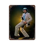 Blechschild mit Schauspieler John Travolta 9, Vintage, 