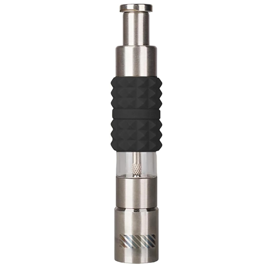 Aundhegrtt Manual for Outdoor Thumb Push Pepper Mill Stainless Steel Seasoning Grinder Peppercorns Sea Salt Spices Grinder