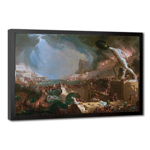 The Course of Empire Destruction Thomas Cole avec toile tendue haut de gamme