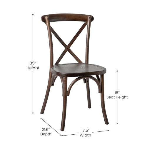 Image of Flash Furniture HERCULES Series Mahogany Cross Back Chair