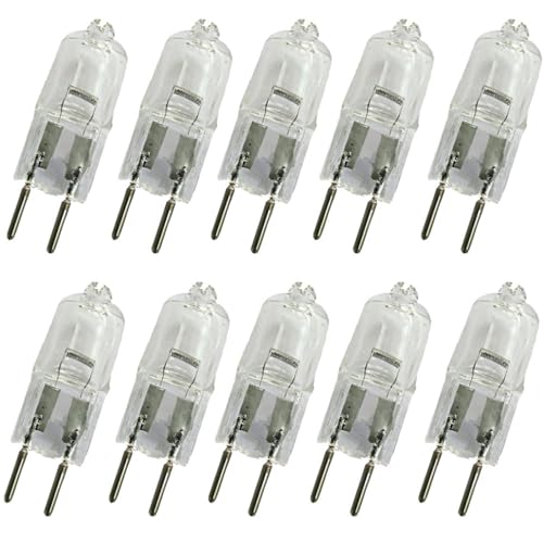 DLEDMOP Halogen Bulb 50W Dimmable GY6.35 Light Bulb JC Type GY6.35 Bi-pin Base AC/DC 12V Warm White 2700K Single Ended Capsule Light Bulbs 35W 10PCS