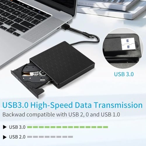 Lectora externa de DVD USB 3.0 portátil para PC miniatura 7