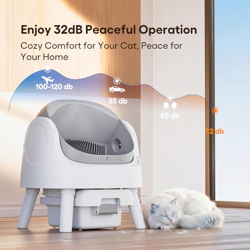Self Cleaning Cat Litter Box, Automatic Litter Box for Multiple Cats, Integrated Safety Protection with Open-Top Design - Image 4