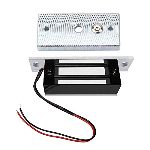 AccessShield Electronic Magnetic Lock, DC12V Single Door Electromagnetic Lock, Fail Safe Maglock for Access Control Systems, 60KG/132lbs Holding Force (60Kg/132lbs(Side Mount))