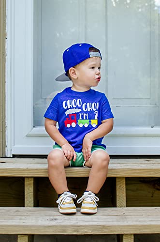 Olive Loves Apple Choo Choo I'm Two Boys 2nd Birthday T-Shirts for Baby Boys Second Birthday Outfit3