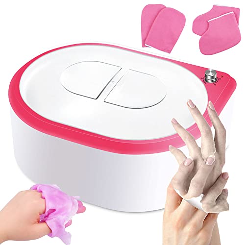 Machine De Bain De Paraffine 2,7 L Pour Pieds Et Mains, Chauffe-Cire 265 W Avec Gants Et Couvre-Pieds,Pour Salon De Beauté à Domicile,Pour Spa, Adoucit Et Adoucit L'éPilation De La Peau SèChe,Pink