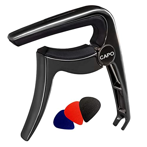 Capodastre de guitare pour guitare acoustique et guitare électrique – Pince de guitare 3 en 1 avec support pour… - Les Beatles, Paul McCartney, John Lennon, RIngo Starr, George Harrison Capodastre de guitare pour guitare acoustique et guitare électrique – Pince de guitare 3 en 1 avec support pour…