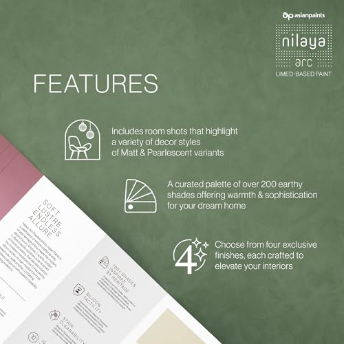 Image of Asian Paints Nilaya Arc Luxury Interior Paint Shadecard - Lime-Based Artisanal Matt & Pearlescent finishes| 200+ exclusive earthy shades | Premium Washable Finish