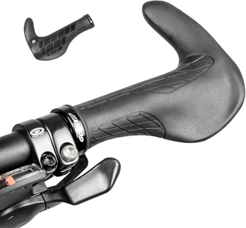 GORIX Bike Ergo Grip Impugnatura in corno di mucca Integrale Impugnatura per impugnatura terminale Lock-on Assorbimento degli urti Bicicletta da ciclismo (G.ERGO)