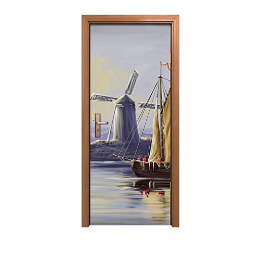 Autocollant de porte 80x200cm grand format adhésif haute définition