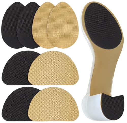 Image of 8Pcs Silicone Anti-Slip Shoe Pads: Discreet Quiet Sole Grips | Muffle Loud Heels: Self-adhesive, cut-to-fit quiet grips for dry indoor use. Budget-friendly fix for office & weddings