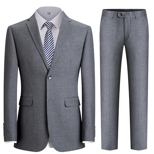 [JIMYXGOL] メンズ スーツ 2点セット ビジネス スリム シングル 2ボタン 洗える ストレッチ ウエストゴム 春秋冬対応 ジャケット パンツ 上下セット 通勤 就活 面接 成人式 卒業式 入学式 結婚式対応 セットアップ
