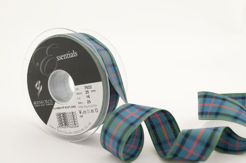 Berisfords 7622/25/16 25mm x 25m reel of Flower of Scotland Tartan Ribbon