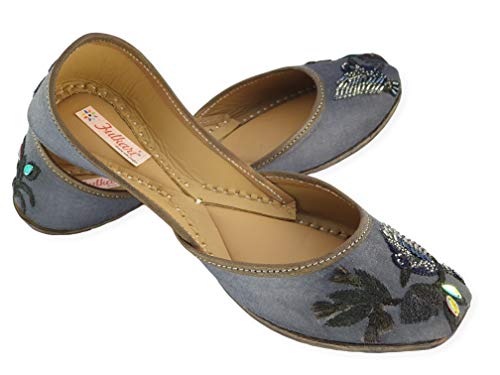 Image of Fulkari Prime Pure Leather Casual Women's Soft Leather Bite and Pinch Free Ladies Jutti Ethnic Mojari