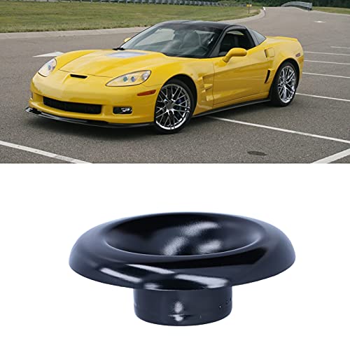 YOUTHINK 4in Cold Air Intake Turbo Horn Velocity Stack Adapter Decoration CNC Aluminum Car Accessory (Black)