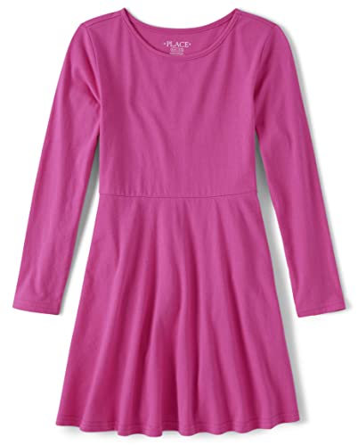 The Children's Place Girls' Long Sleeve Fashion Skater Dress