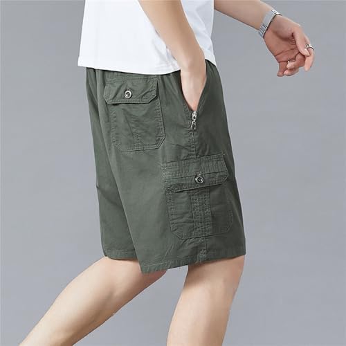 Short cargo homme ample décontracté multi-poches avec cordon de serrage - 2
