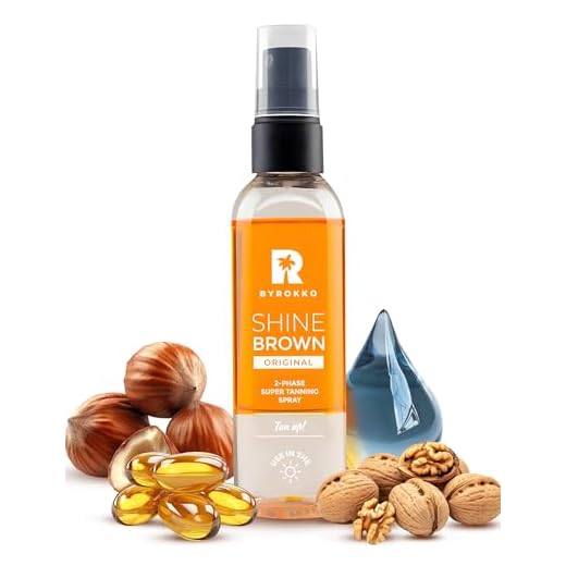 SHINE BROWN Bräunungsöl in 2 Phasen mit Hyaluronsäure | feuchtigkeitsspendende Formel für eine intensivere Bräune | für Sonnenbaden und Solarium