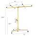 Drywall Lift Panel Hoist,11 Ft Sheetrock Jack Lifter for Ceiling 150LB Heavy Duty Hoist Holder Drywall Lifter and Rolling Caster Wheels,Lockable Construction Carrying Tools (Yellow Steel)