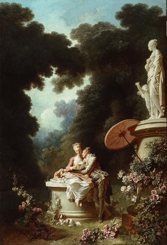 Art tableau Lettres d'amour de Jean Honoré Fragonard affiche impression sur toile 60x90