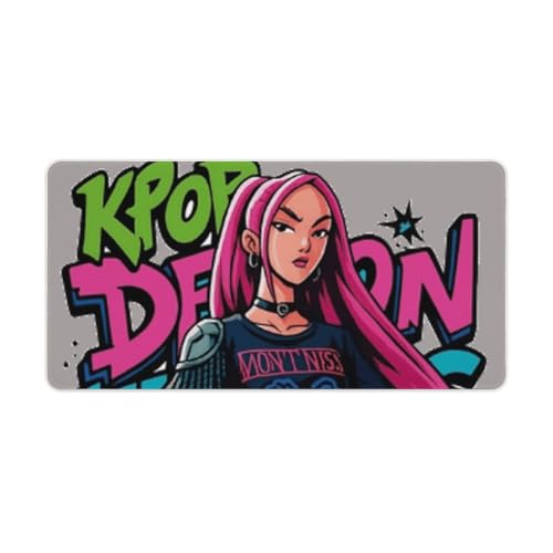 KPOPガールズ! デーモン・ハンターズ マウスパッドキーボードパッドゲーム用一体型大型アニメの滑り止め耐久性