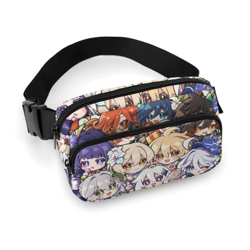 ウエストポーチ 原神インパクト ヒップバッグ ウエストバッグ ボディバッグ 多機能 軽量 耐摩擦ナ 斜め掛け 男女兼用 おしゃれ 旅行用 収納ポケット付き アウトドア 釣り 旅行 ランニング 作業用