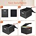 Lifewit File Organizer Box with Lids, Portable Storage File Boxes with Plastic Slide, Hanging File Boxes Document Storage for School Home Office Supplies, Decorative Folders Storage Dark Gray 2 Pack