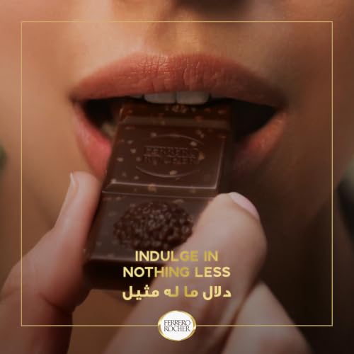 Image of FERRERO ROCHER MACADAMIA & HAZELNUT MILK CHOCOLATE BAR 90G