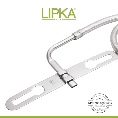 Image of Lipka Stainless Steel Grade 304 Multi Jet Spray with Heavy PVC Hose (1 Meter), Built-in Installation Type Toilet Seat /Commode Spray - Rust-Free, Durable